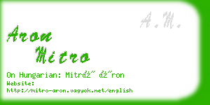 aron mitro business card